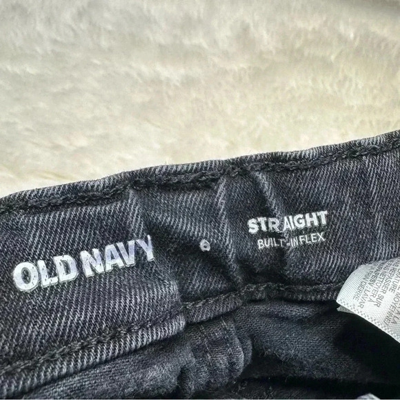 Old Navy Jeans Straight Leg Black Size 6 - Picture 7 of 16